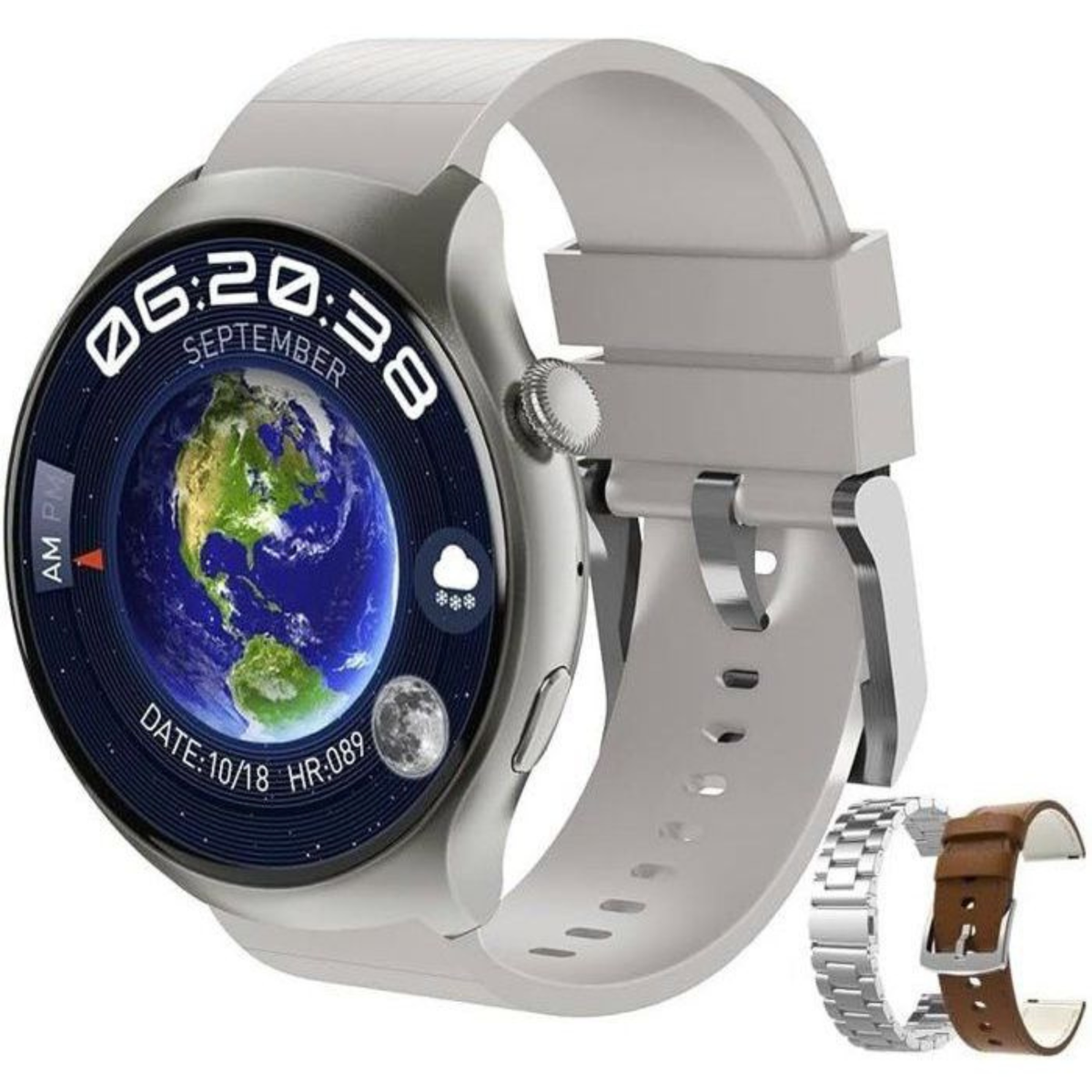 Smart watch HW6 Max GRIS + 3 Ceintures